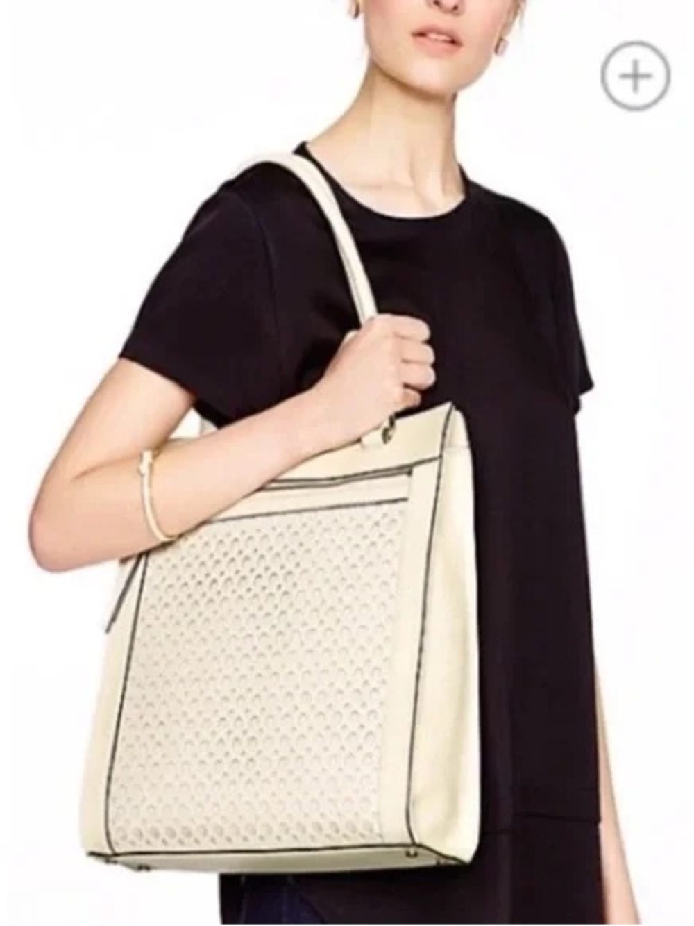 Kate Spade Mauve Perri Lane Lynne Perforated Tote